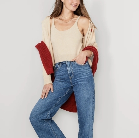 3X - Old Navy | Cozy Cropped Sweater Tank Top - Picture 6 of 8
